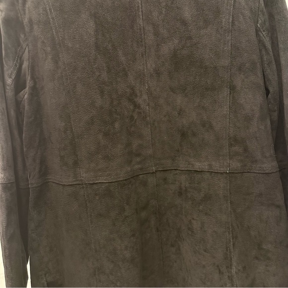 Venezia Black suede leather jacket women’s 14/16 - Picture 3 of 7